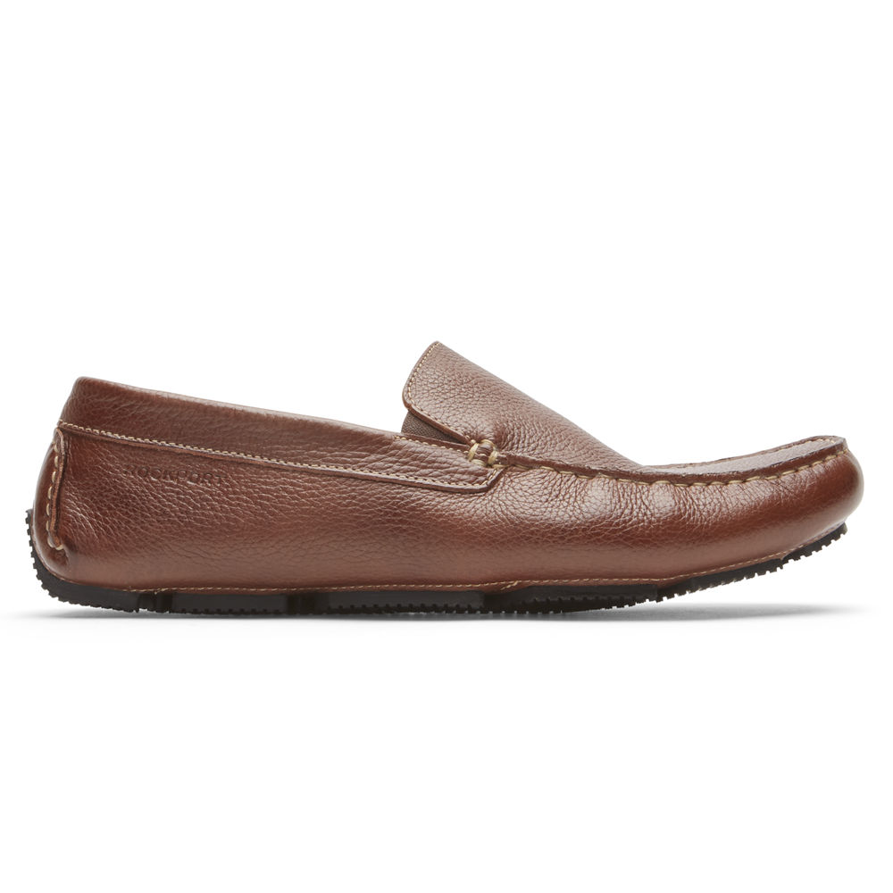 Rockport Slippers For Mens Brown - Rhyder - OZ6758921